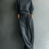 Conjunto de Punto Pantalones Anchos