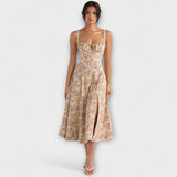 Zipporas - Vestido a medida con estampado floral primaveral moderno