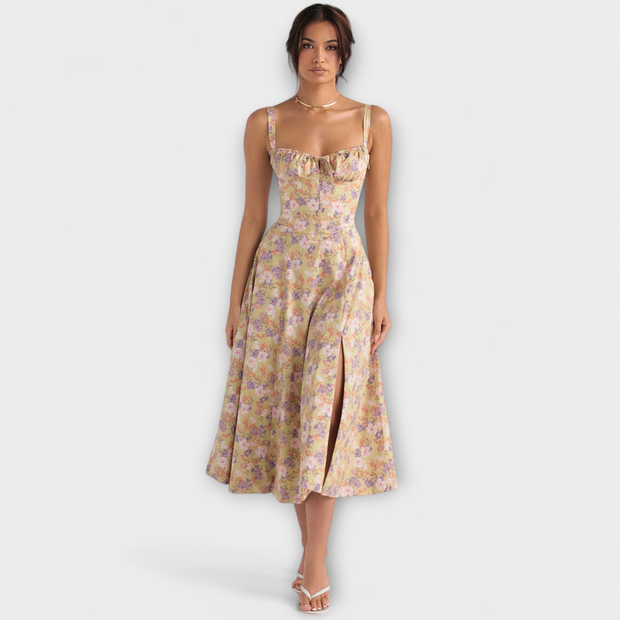 Zipporas - Vestido a medida con estampado floral primaveral moderno
