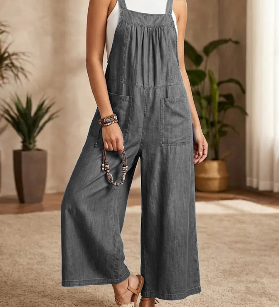 Solmira | Mono de denim holgado con tirantes