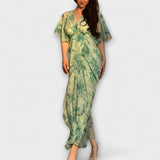 Lana - Vestidos florales con escote en V