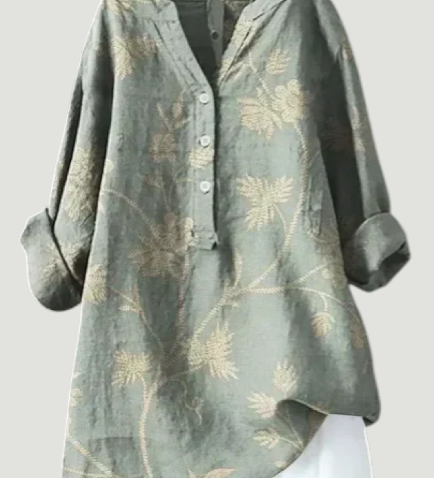 Elidi™ | Blusa de lino transpirable y cómoda con botones