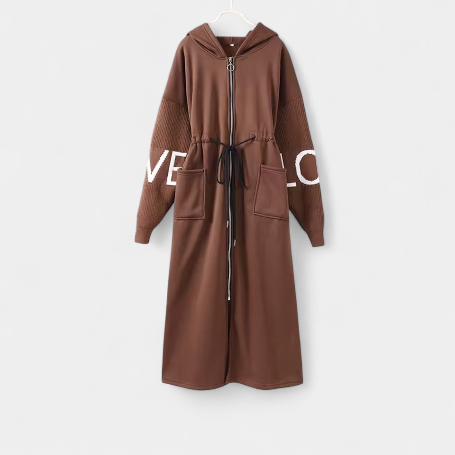 Manca – Cardigan elegante tipo abrigo con capucha
