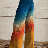 Léa™ | Pantalones retro zigzag elegantes