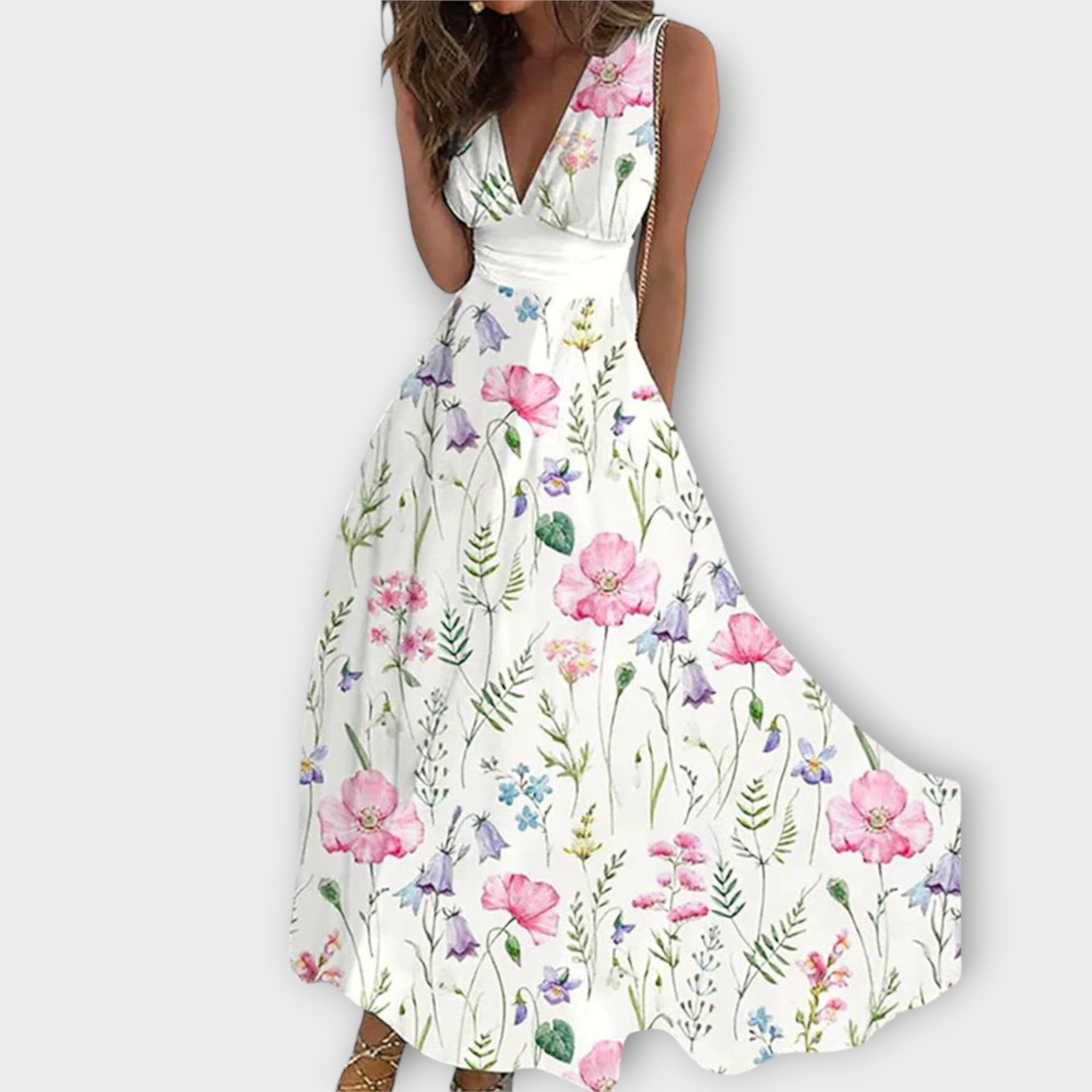 Romy - Vestidos florales con escote en V