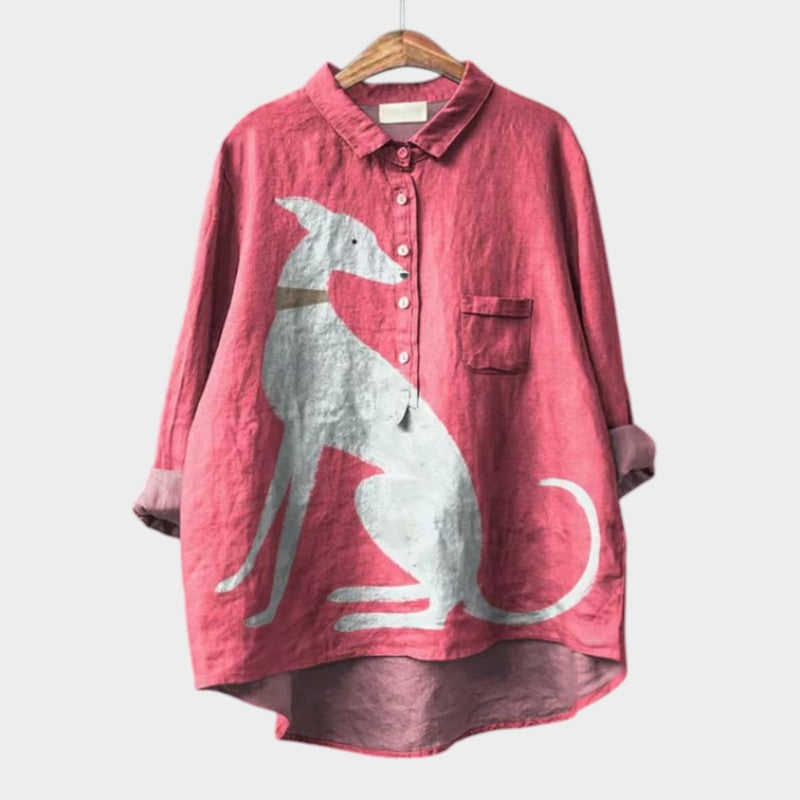 Palmira™ | Blusa de lino atemporal con estampado