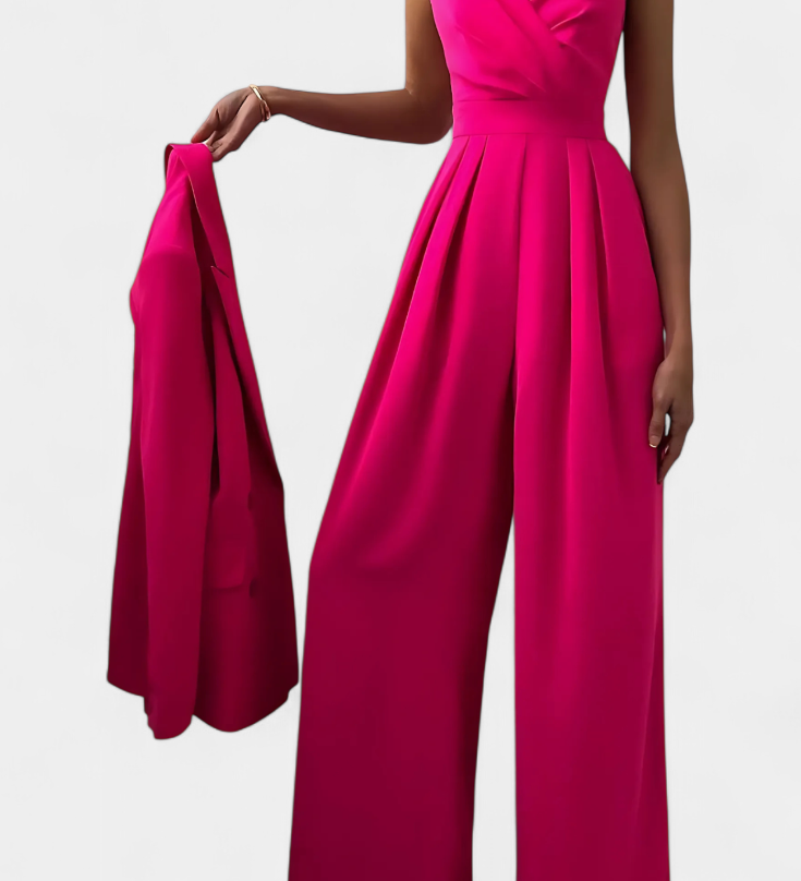Romily Mono Sexy con Tirantes y Pierna Ancha Elegante