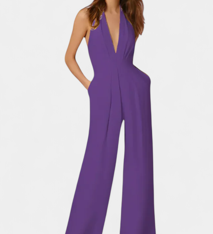 Lila Mono de Pierna Ancha con Elegancia Ligera