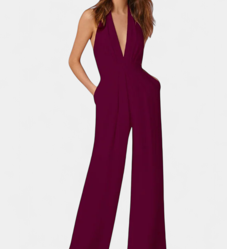 Lila Mono de Pierna Ancha con Elegancia Ligera